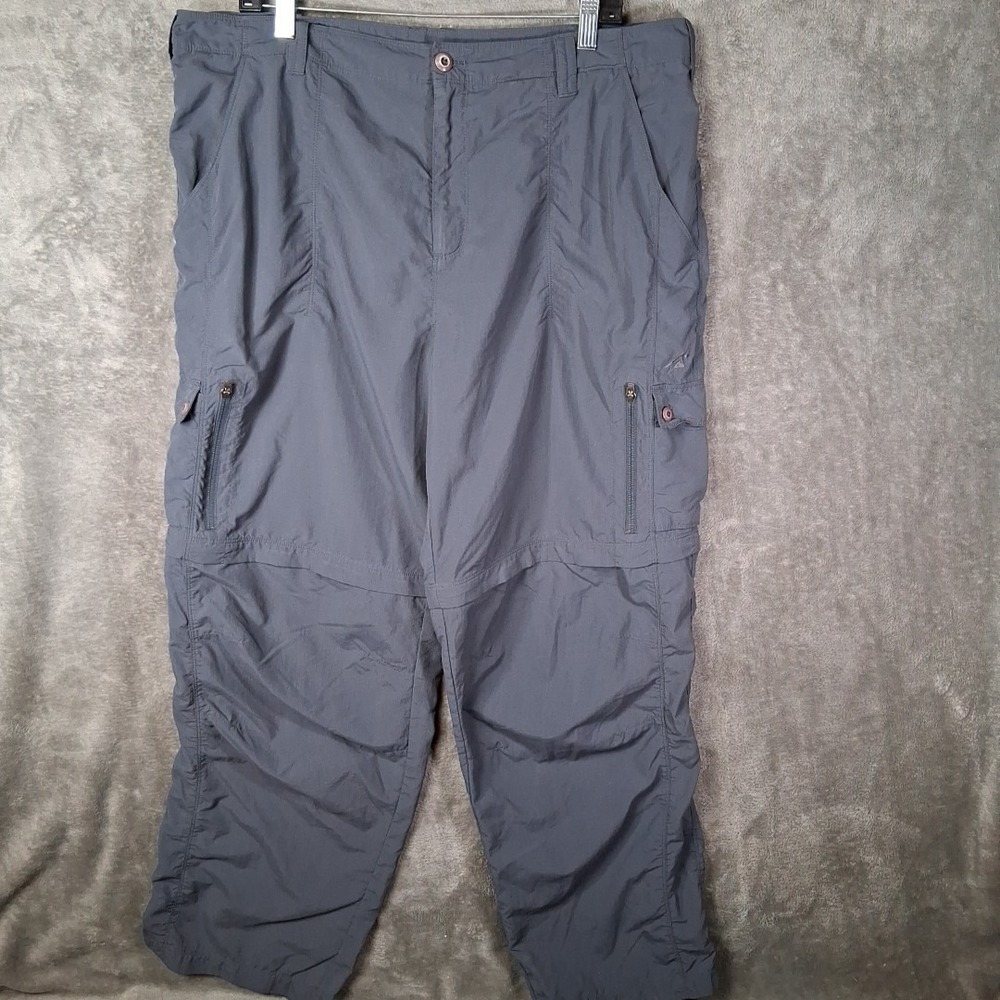 Eastern Mountain Sports Convertible Cargo Pants Mens 40x32 Gray Relaxed Fit